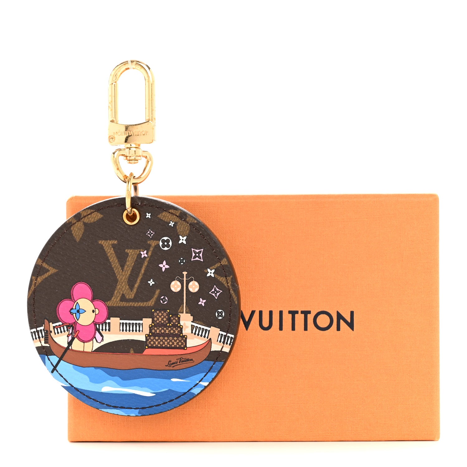 Louis Vuitton Monogram 2019 Christmas Animation Venice Bag Charm Key Ring Blue 6 of 6