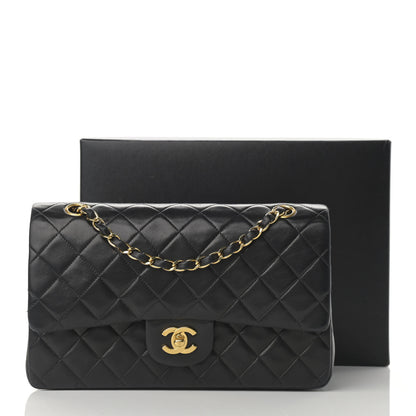 Chanel Lambskin Quilted Medium Double Flap Black 16 of 16