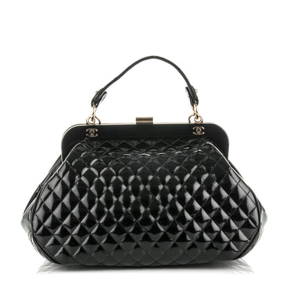 Chanel Glazed Calfskin Quilted Small Mademoiselle Frame Bag Black 1 of 7