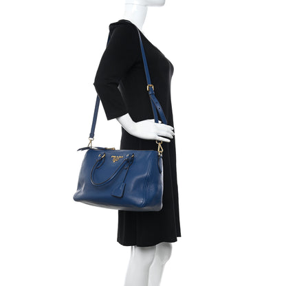 Prada Vitello Phenix Bauletto Bluette 2 of 12