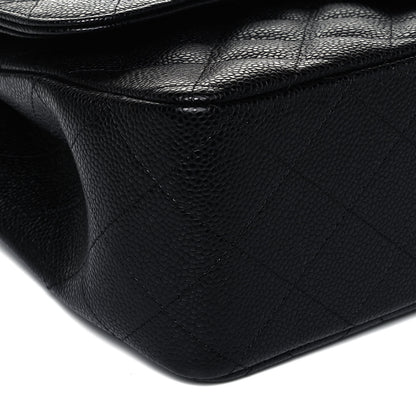 Chanel Caviar Quilted Jumbo Double Flap Black 8 of 9