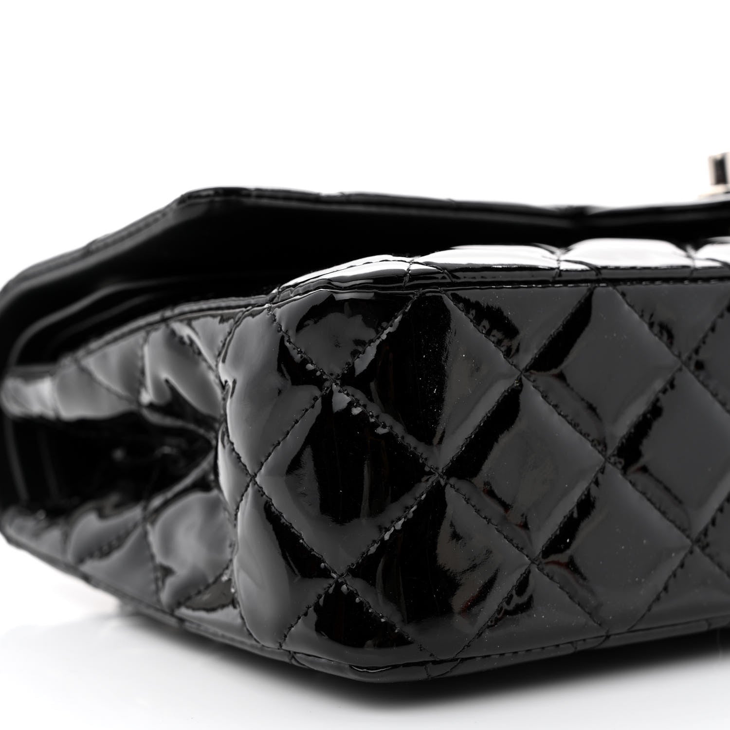 Chanel Patent Quilted Medium Double Flap Black 9 of 13