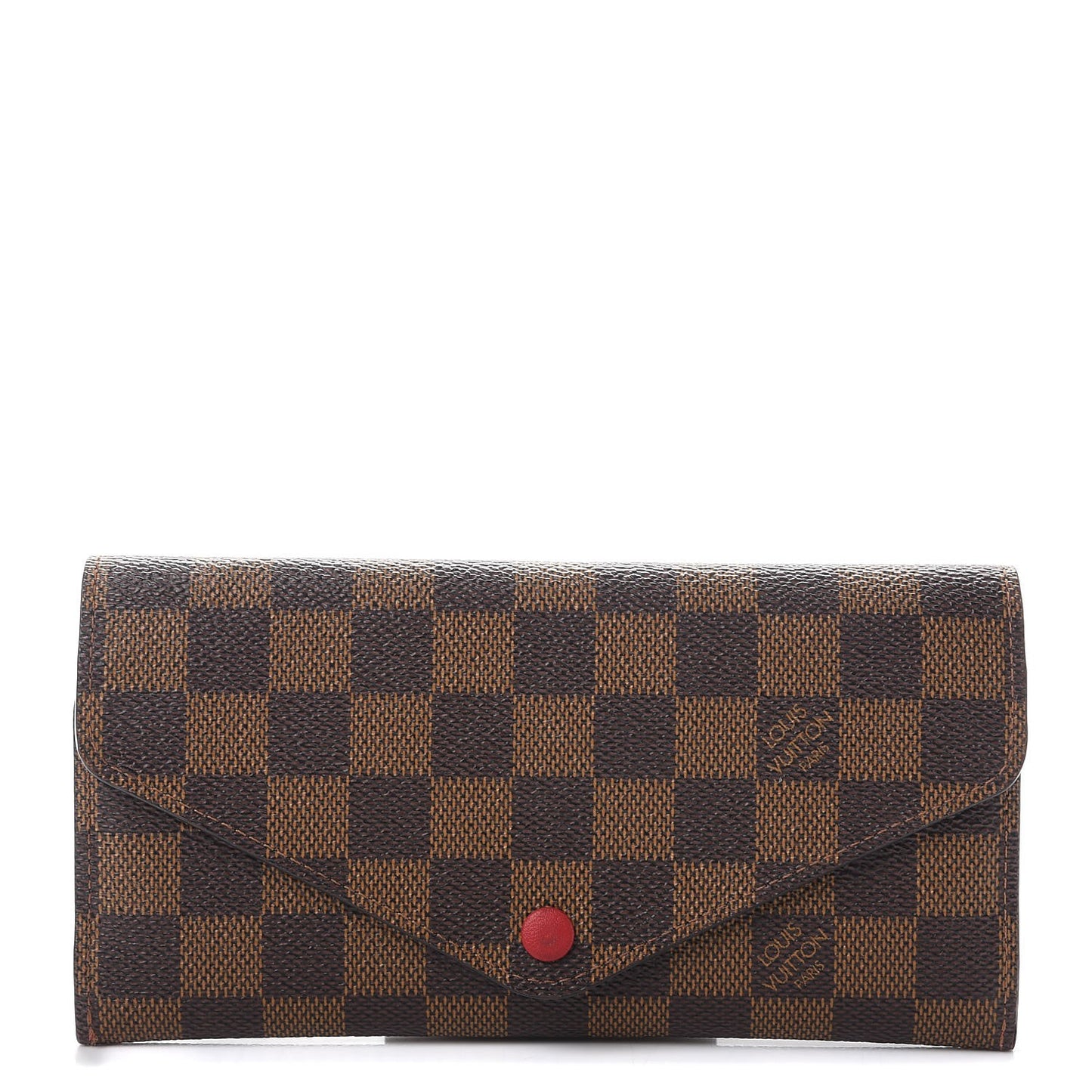 Damier Ebene Josephine Wallet Red