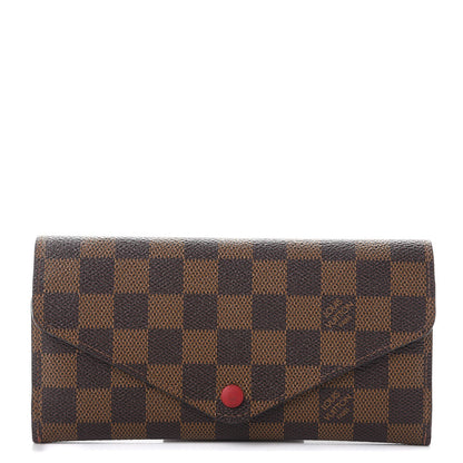 Louis Vuitton Damier Ebene Josephine Wallet Red 1 of 11