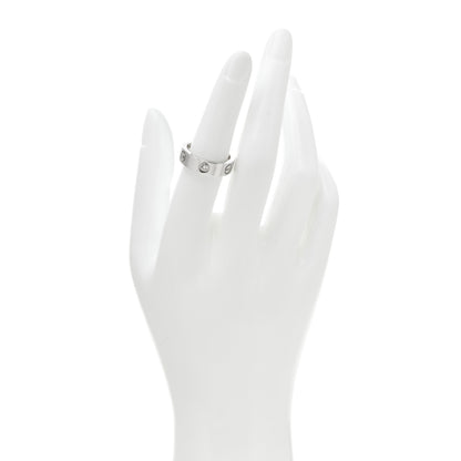 Cartier 18K White Gold 3 Diamond 5.5mm LOVE Ring 53 6.5 2 of 4