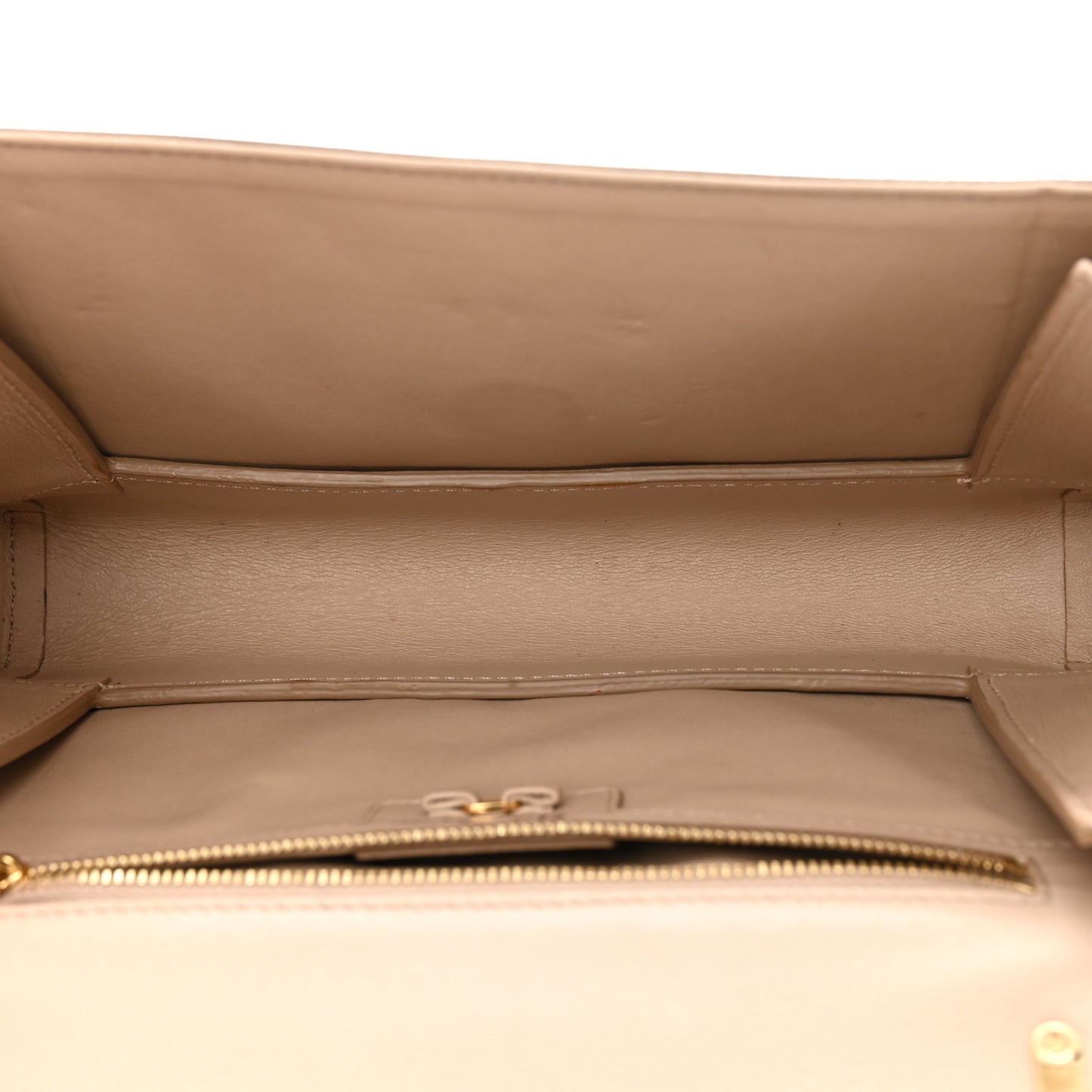 Printed Calfskin Ginny Shoulder Bag Beige
