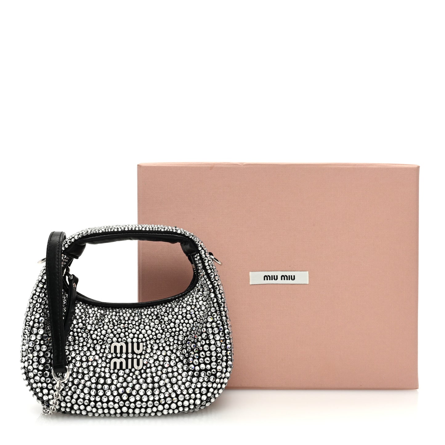 Crystal Silk Starlight Mini Wander Hobo Black