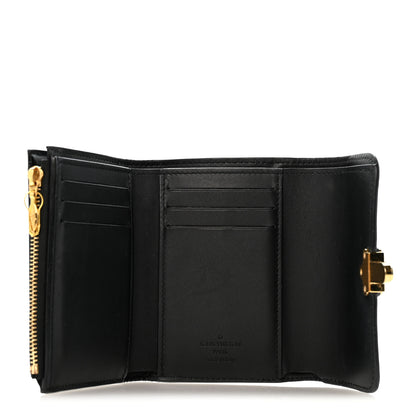Louis Vuitton Patent Calfskin Monogram Cherrywood Compact Wallet Black 5 of 12