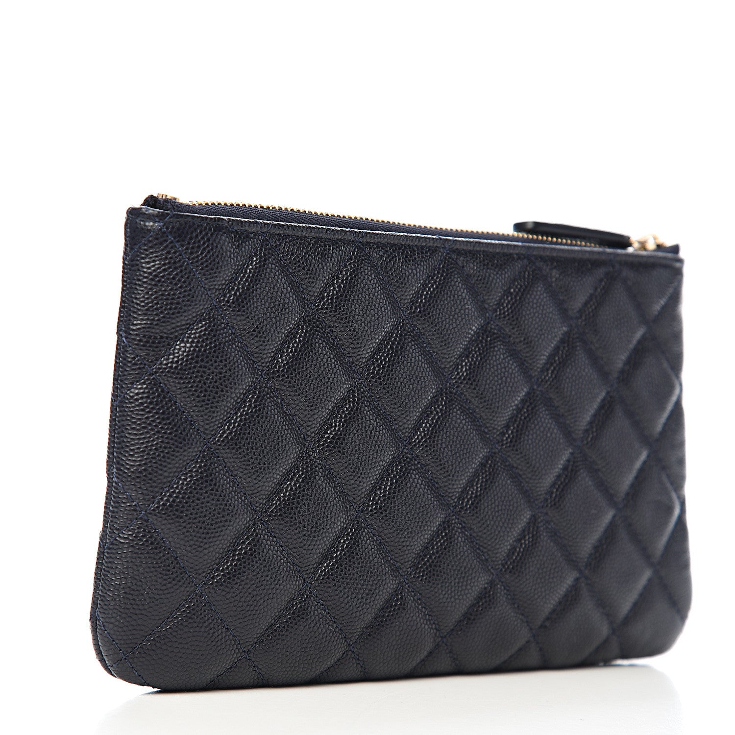 Chanel Caviar Quilted Cosmetic Case Navy 2 of 7