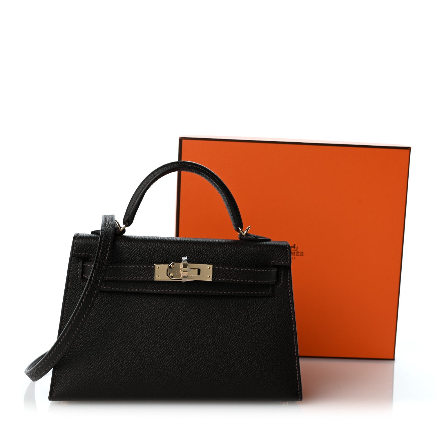 Hermes Epsom Mini Kelly Sellier 20 Bai Brun 2 of 8