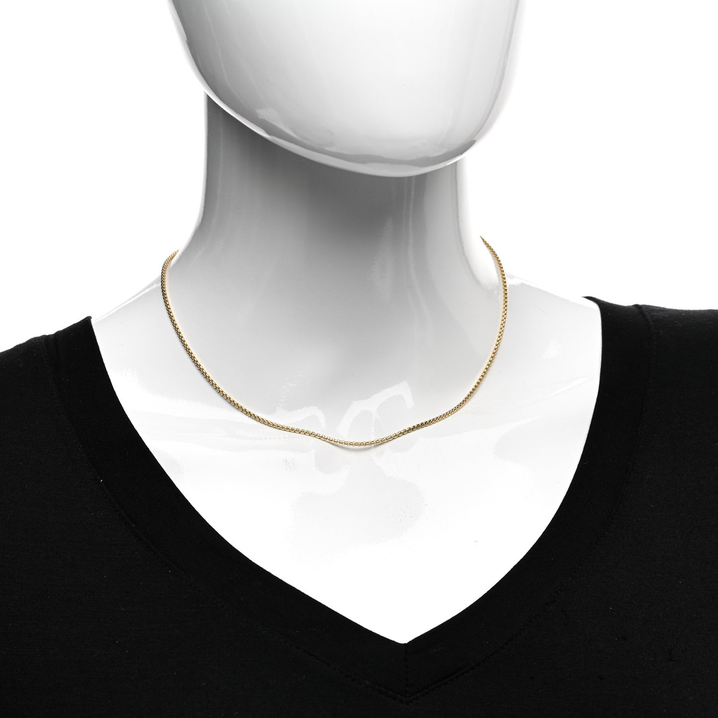 18K Yellow Gold 1.7mm Box Chain Necklace