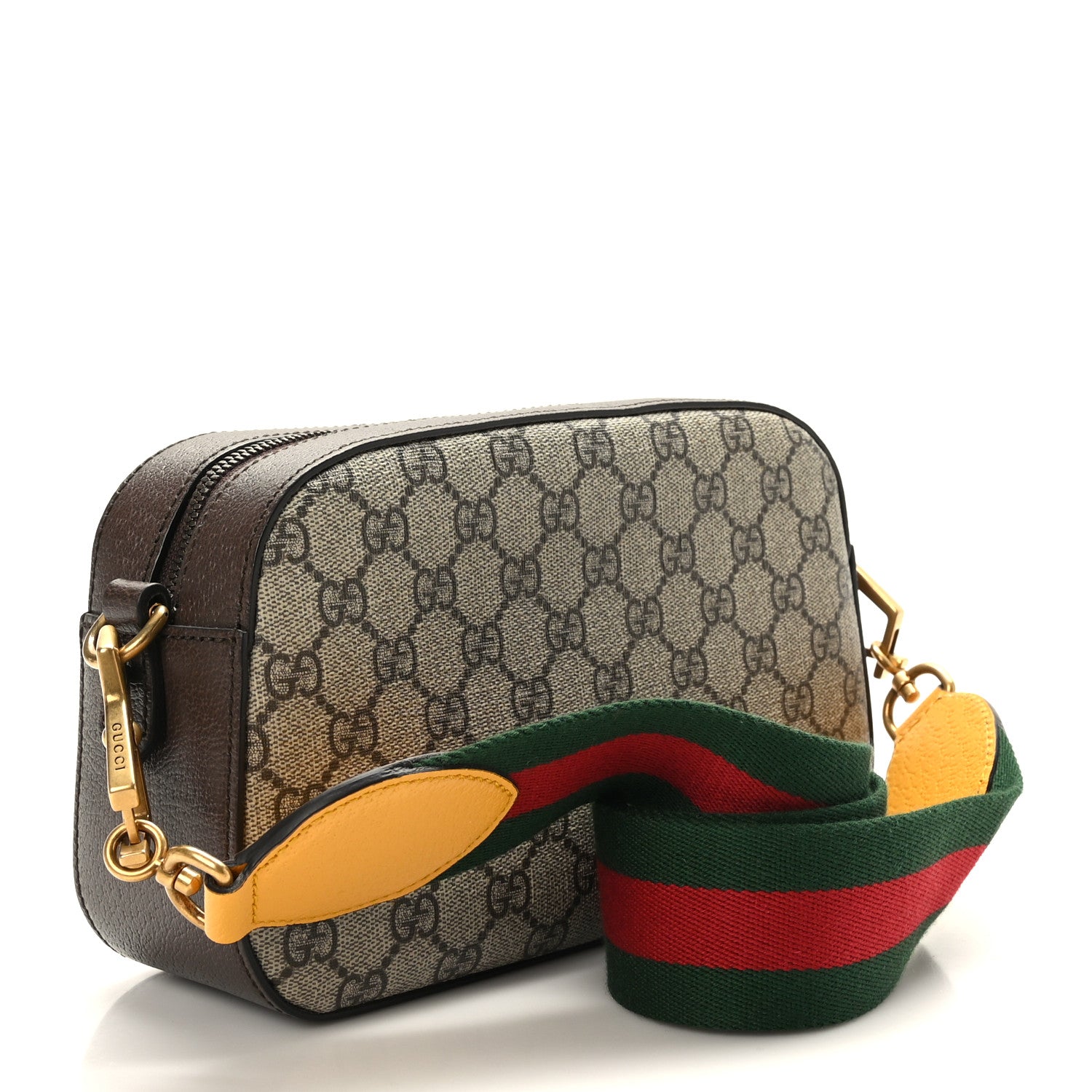 Gucci GG Supreme Monogram Web Neo Vintage Shoulder Bag Beige New Acero Crop 3 of 9