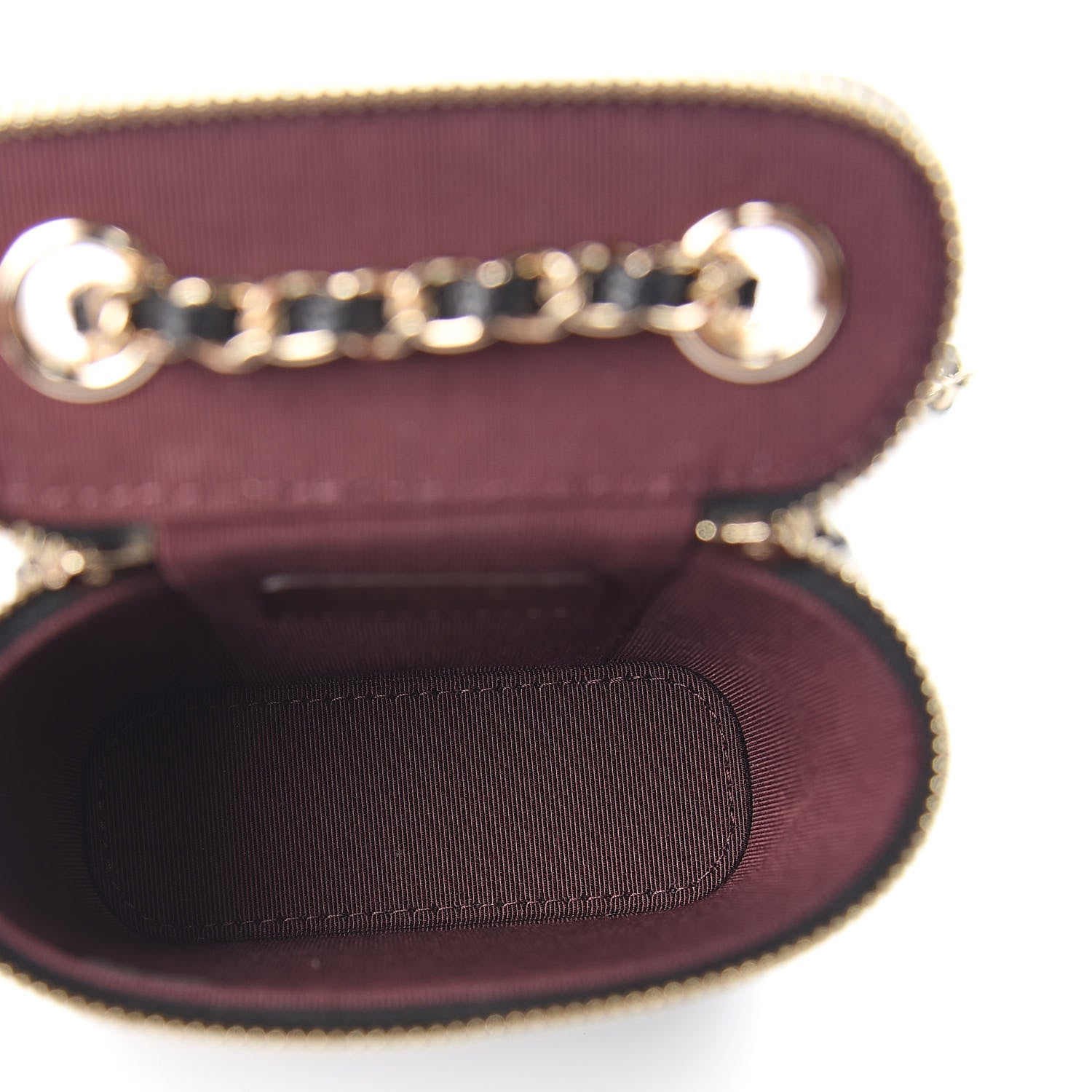 Chanel Caviar Quilted Small Vertical Coco Beauty Vanity Case With Chain Black 4 of 10