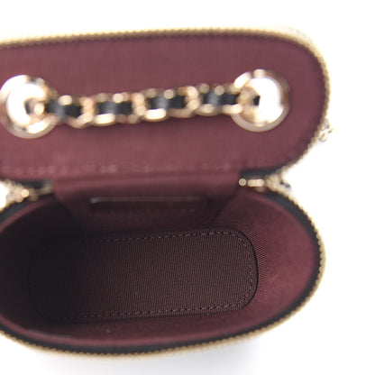 Chanel Caviar Quilted Small Vertical Coco Beauty Vanity Case With Chain Black 4 of 10