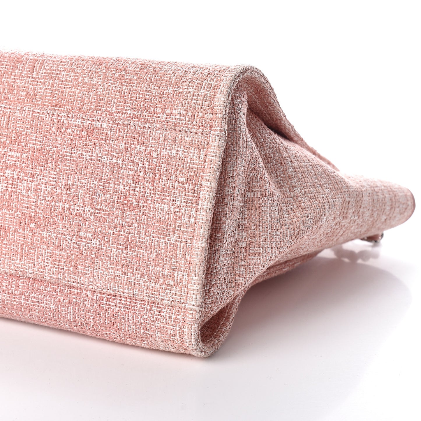 Straw Lurex Large Deauville Tote Pink