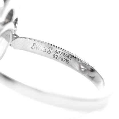 Chopard 18K White Gold Diamond Happy Flower Ring 52 6 4 of 5