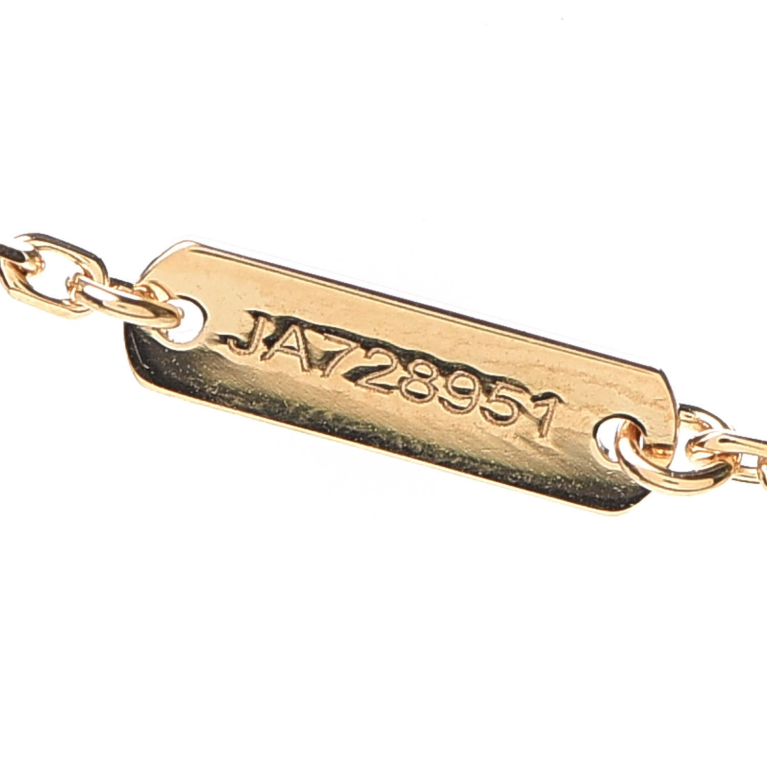 Van Cleef & Arpels 18K Yellow Gold Guilloche Vintage Alhambra Pendant Necklace 5 of 7