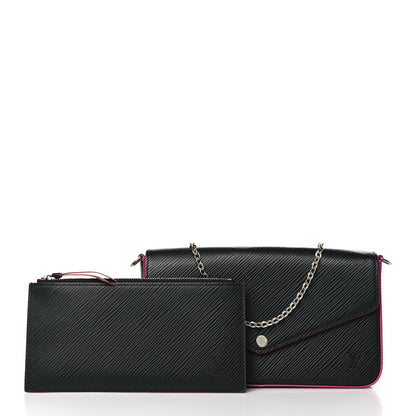 Louis Vuitton Epi Pochette Felicie Black Hot Pink 3 of 10