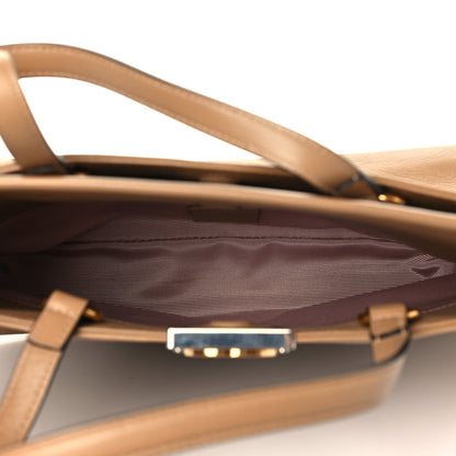 Gucci Lambskin Small Linea Matisse Top Handle Bag Natural Tan 6 of 8