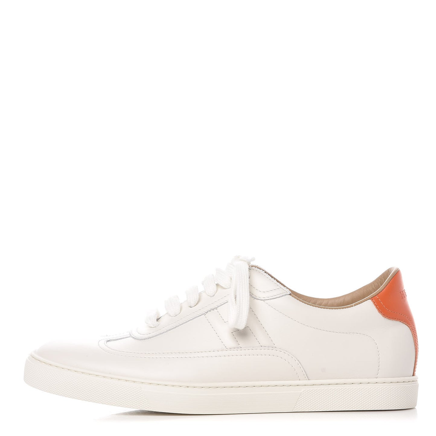 Calfskin Womens Quicker Sneakers 41 White Orange