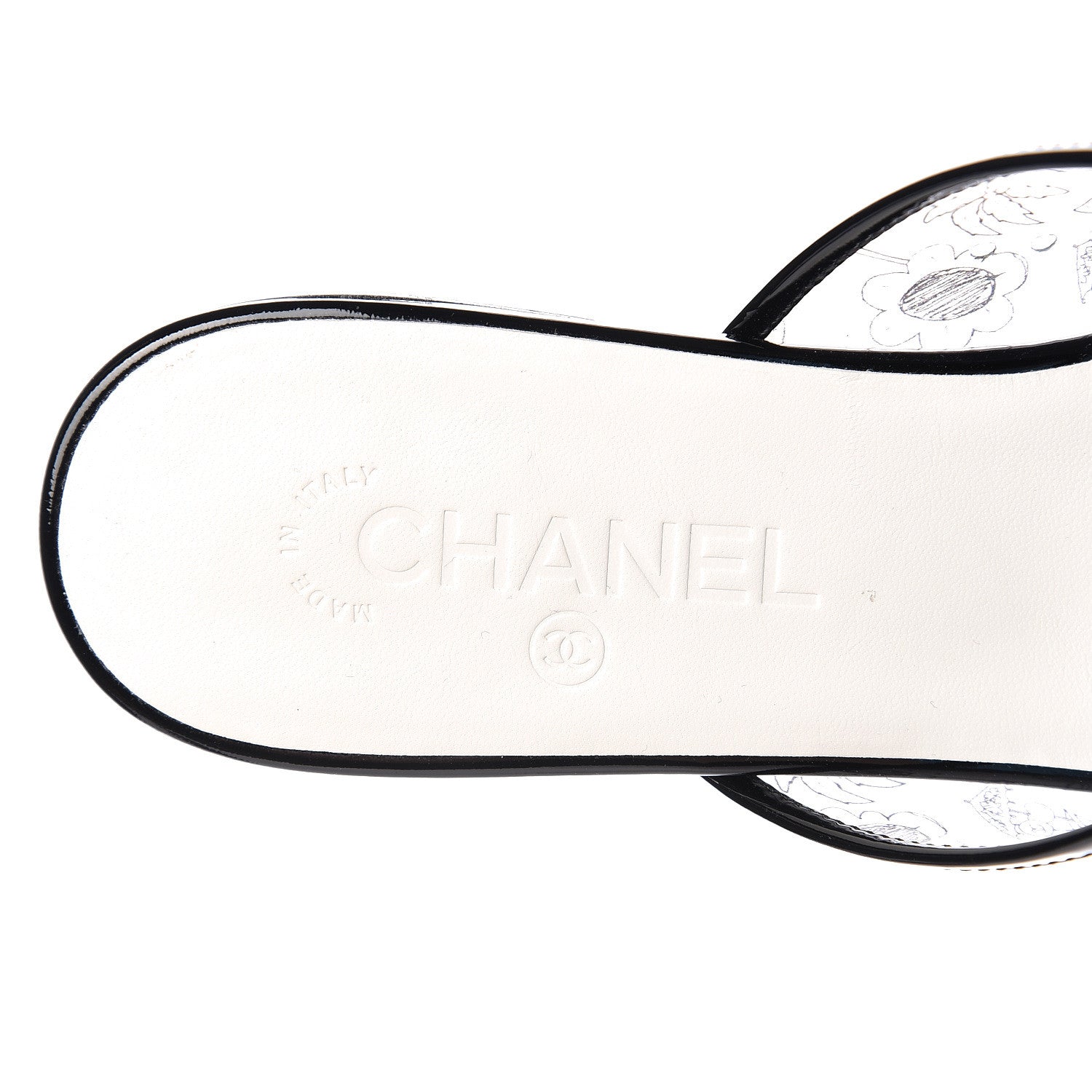 Chanel Fantasy Patent Plastic CC Mules 39.5 Transparent Black 6 of 7