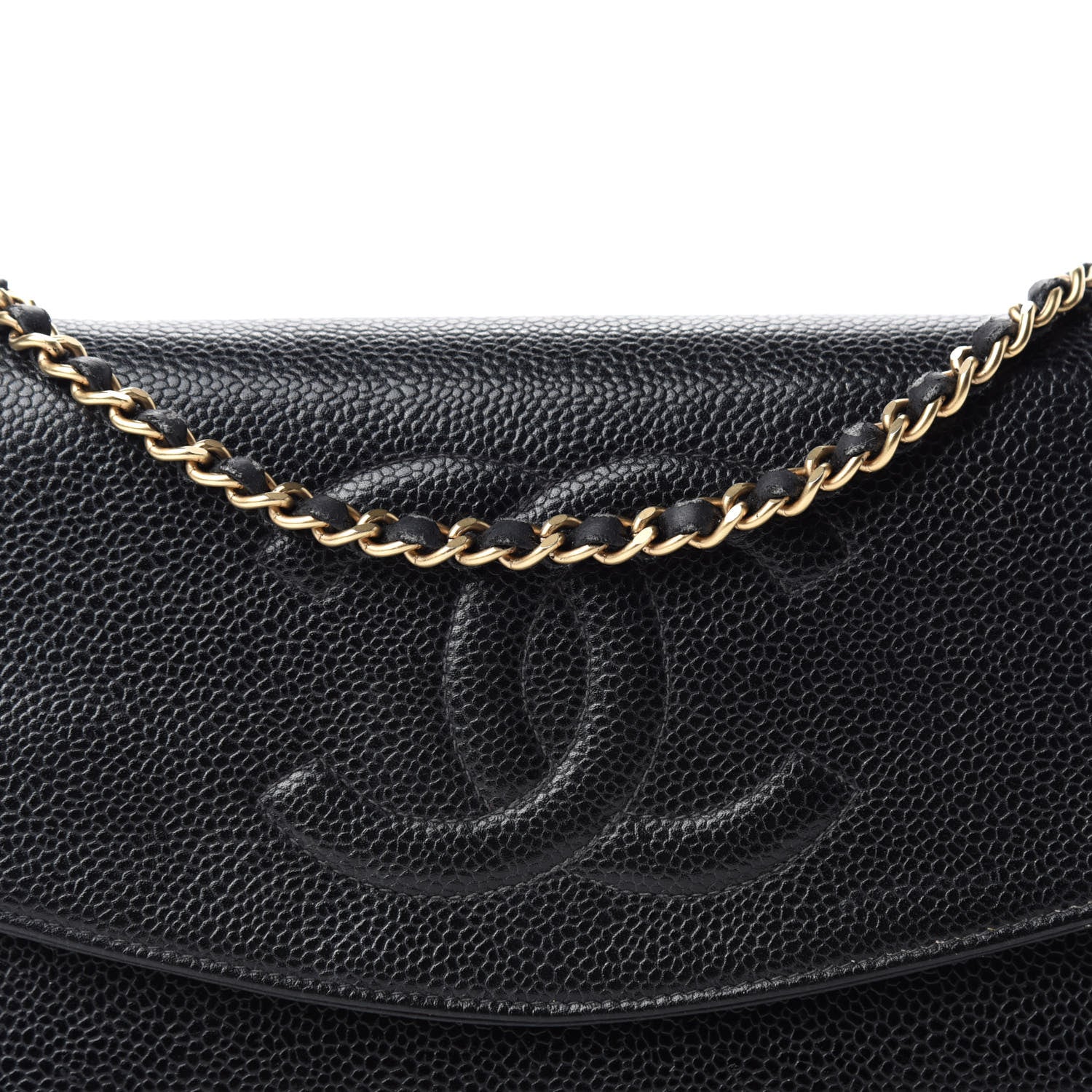 Chanel Caviar Timeless CC Wallet On Chain WOC Black 16 of 16