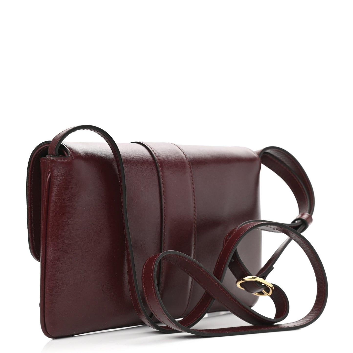Vitello Palmellato Lux Small Arli Flap Shoulder Bag Vintage Bordeaux