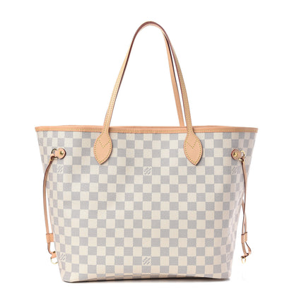 Louis Vuitton Damier Azur Neo Neverfull MM Rose Ballerine 1 of 10