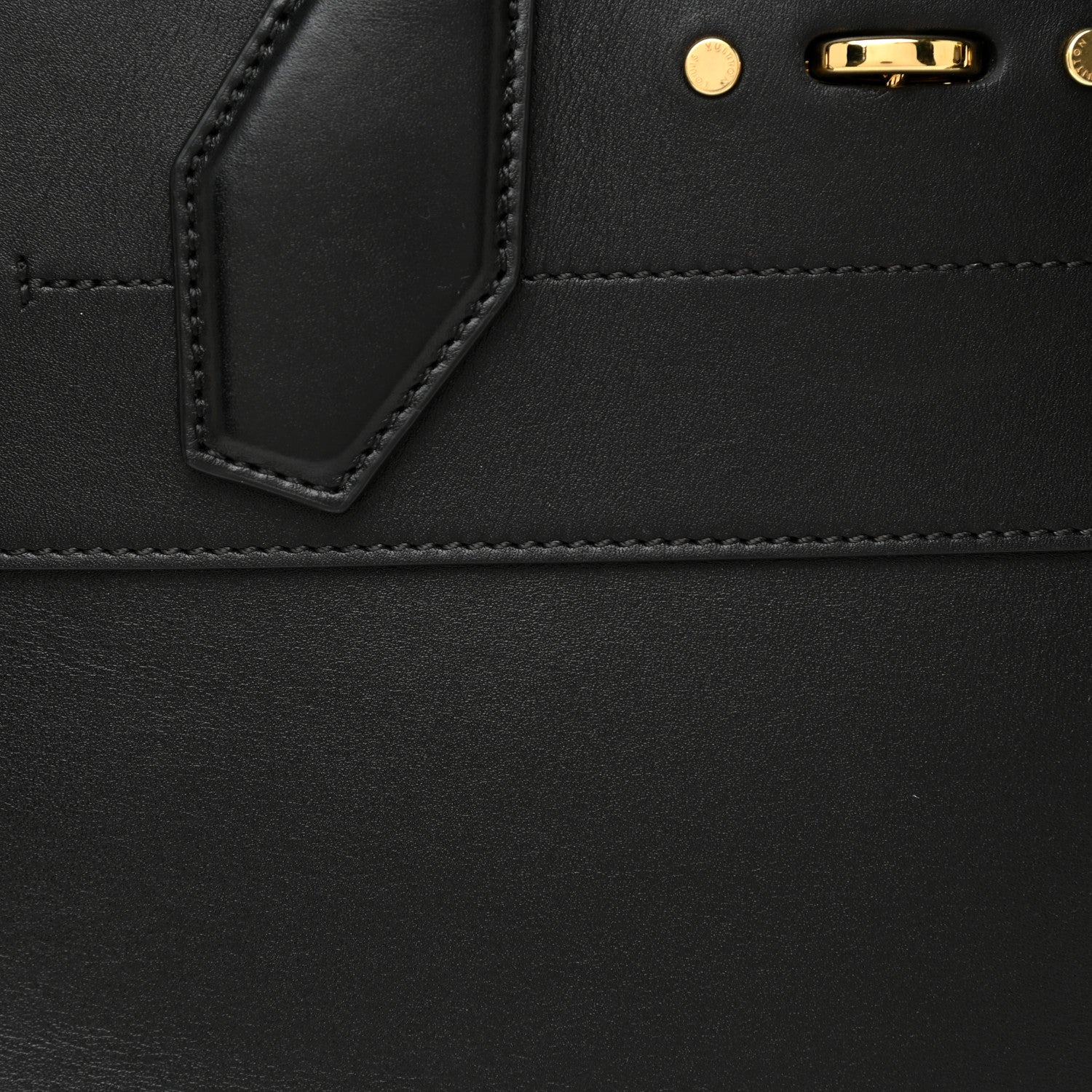 Louis Vuitton Calfskin City Steamer MM Black 7 of 13