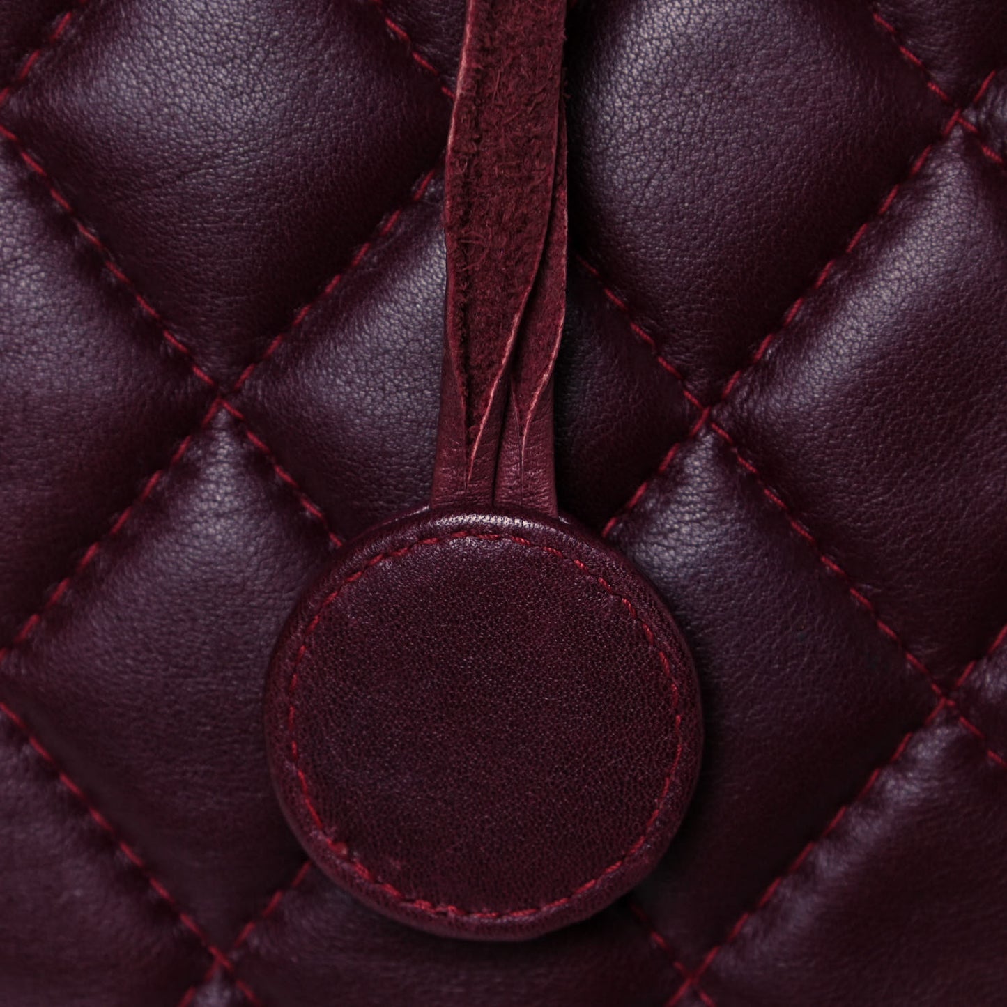 Lambskin Quilted Tote Burgundy