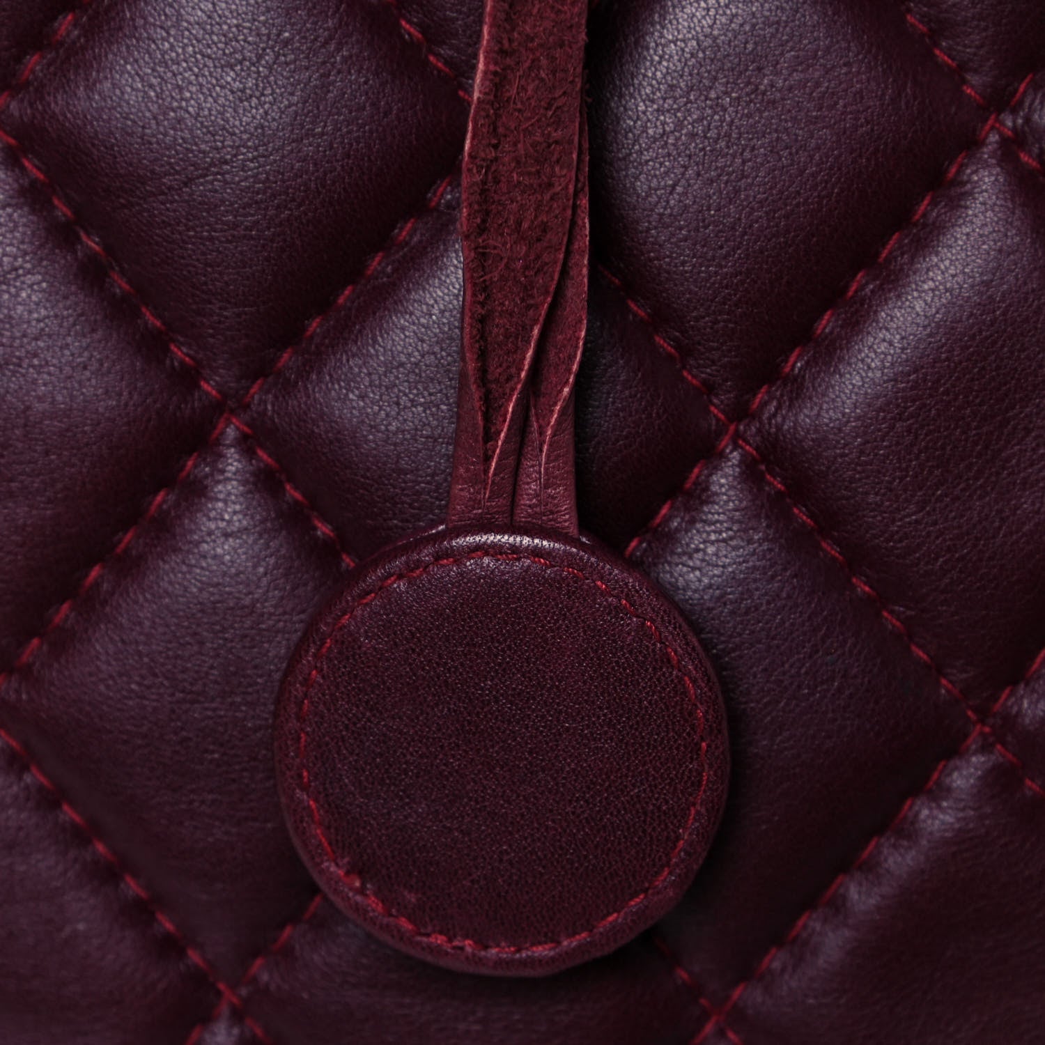 Chanel Lambskin Quilted Tote Burgundy 17 of 18