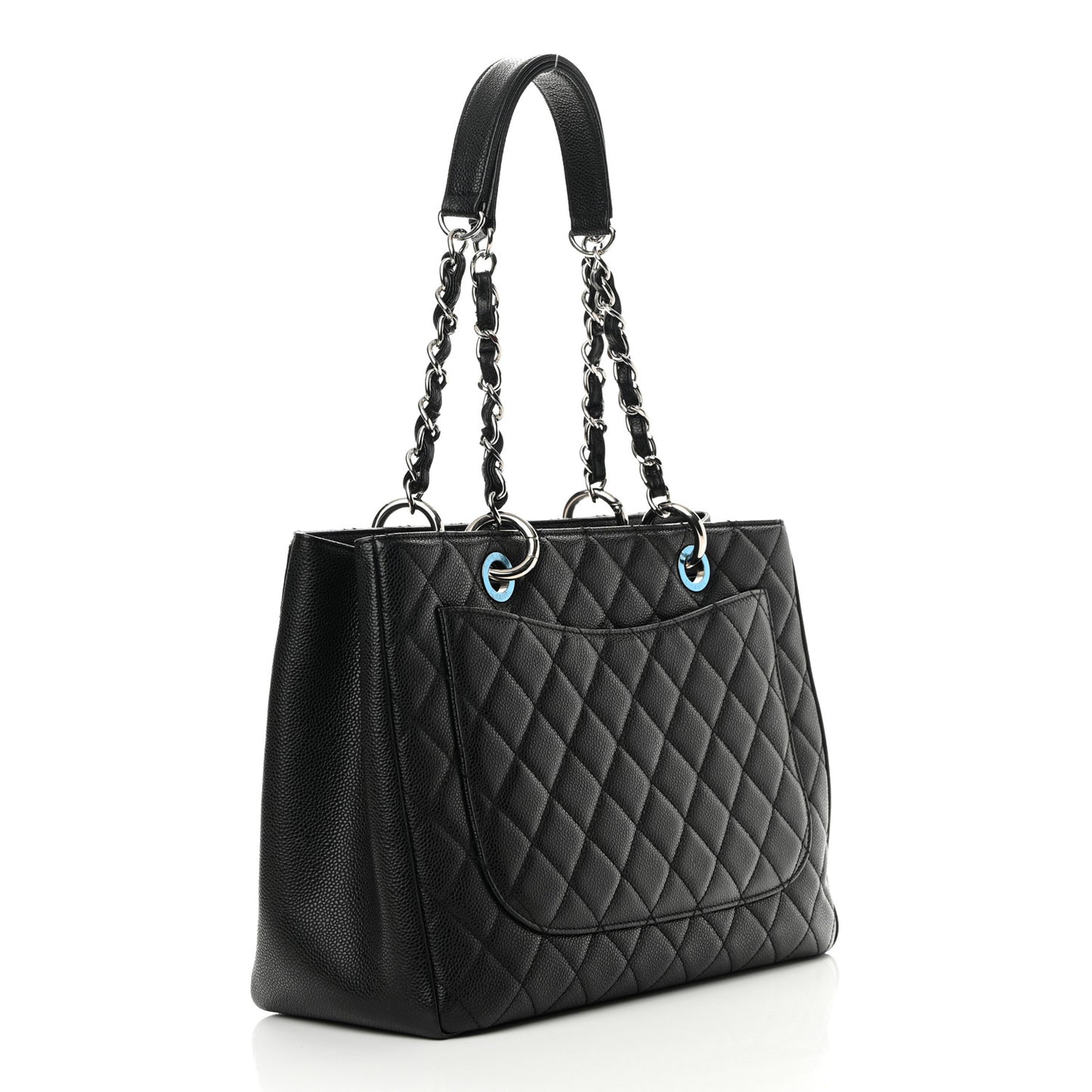 Caviar Quilted Grand Shopping Tote GST Black