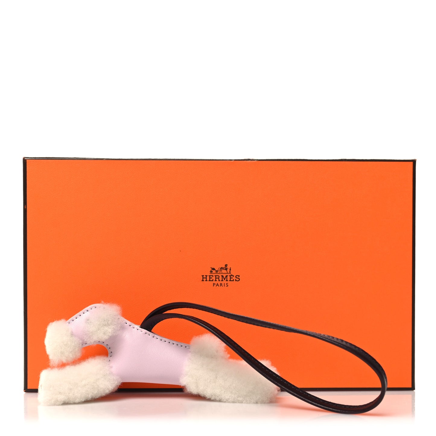 Milo Lambskin Shearling Budy Charm Mauve Pale Rouge Sellier