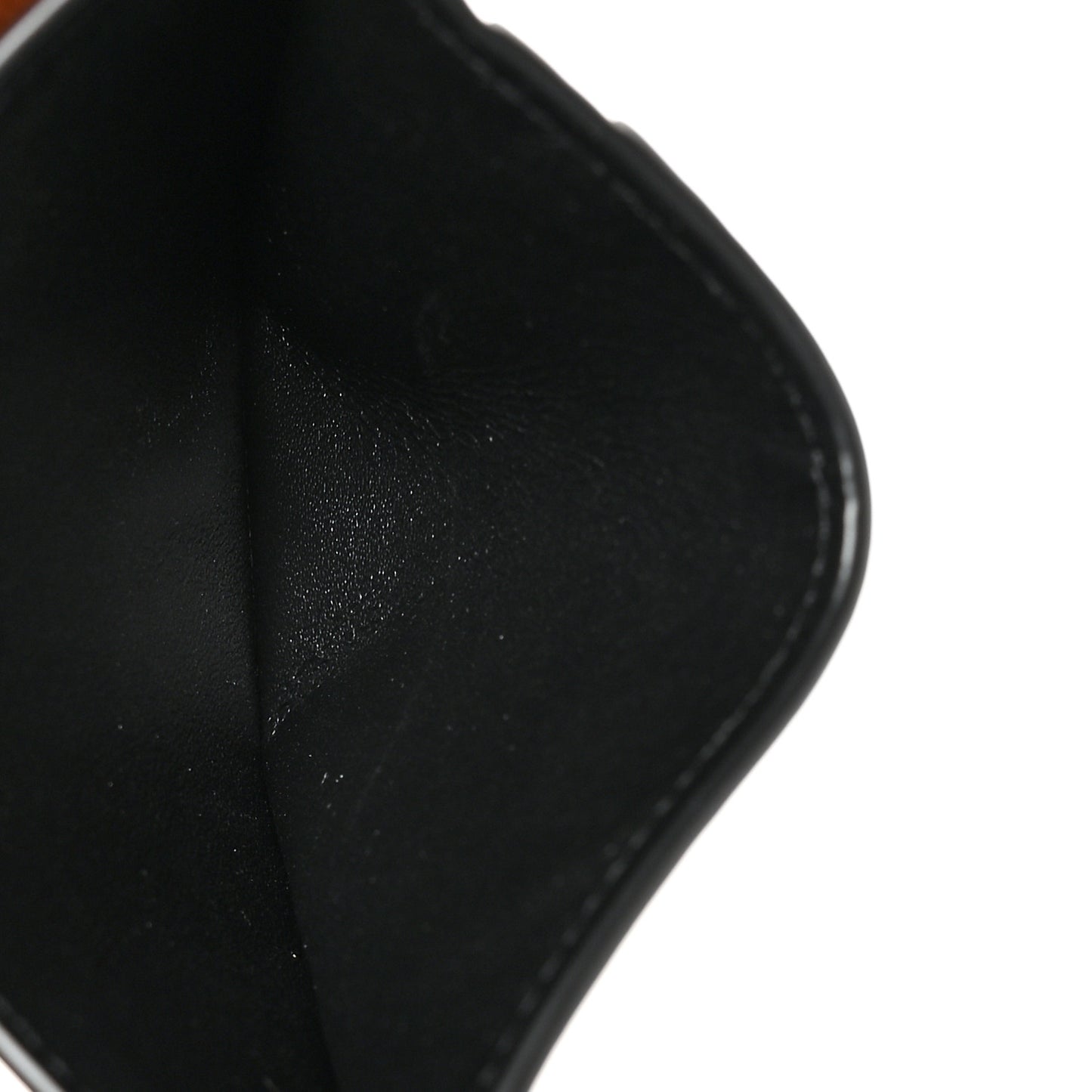 Calfskin Fragments Card Holder Black