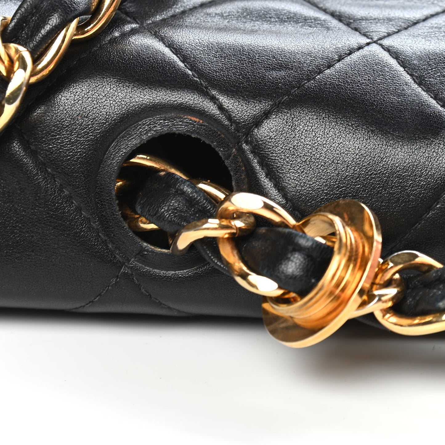 Lambskin Quilted XL Jumbo Single Flap Black
