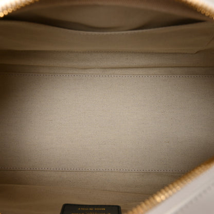 Christian Dior Lambskin Cannage Medium Dior Vibe Zip Bowling Bag Black White 5 of 10