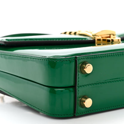 Gucci Mousse Top Patent Small Sylvie 1969 Top Handle Bag Emerald 9 of 10
