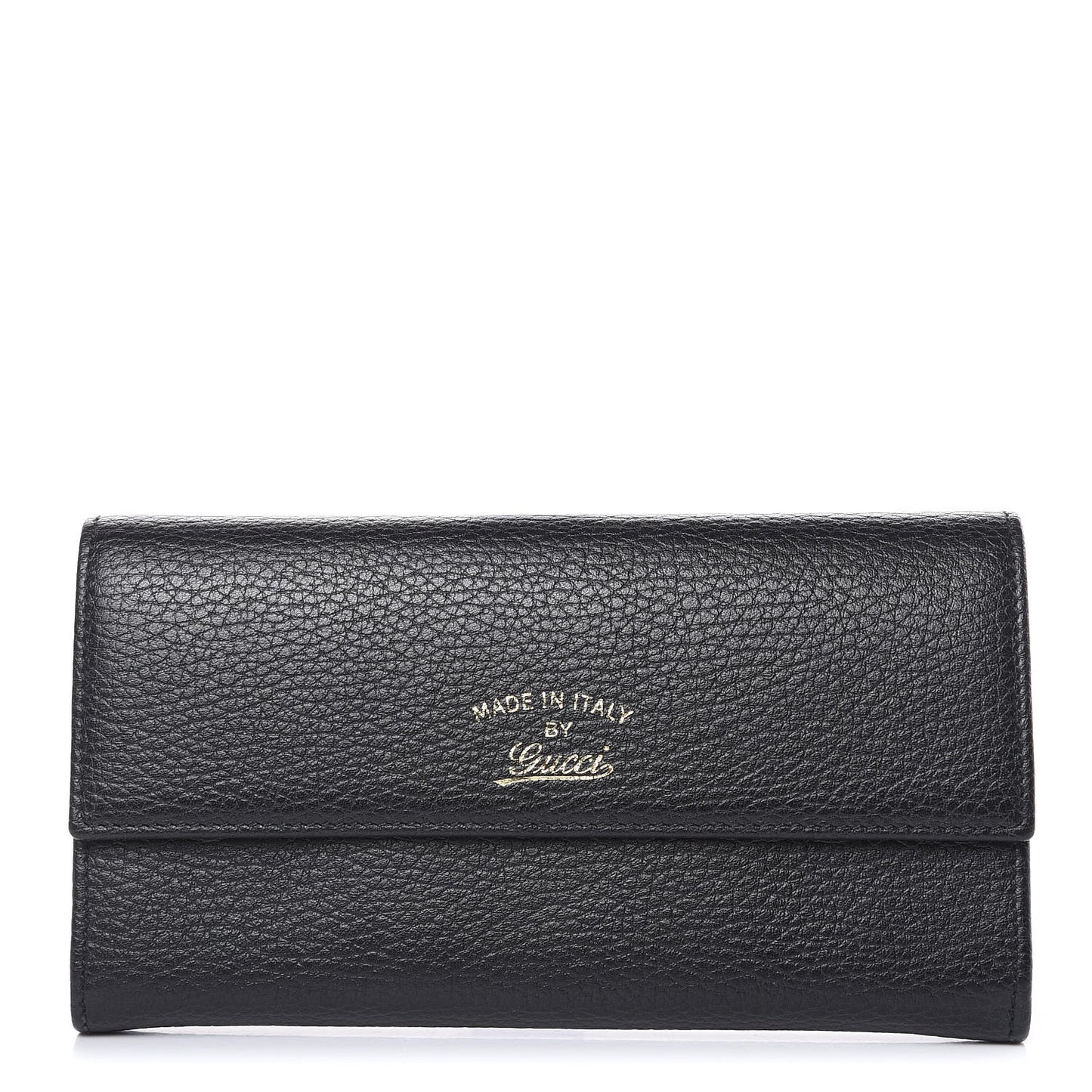 Dollar Calfskin Swing Continental Wallet Black