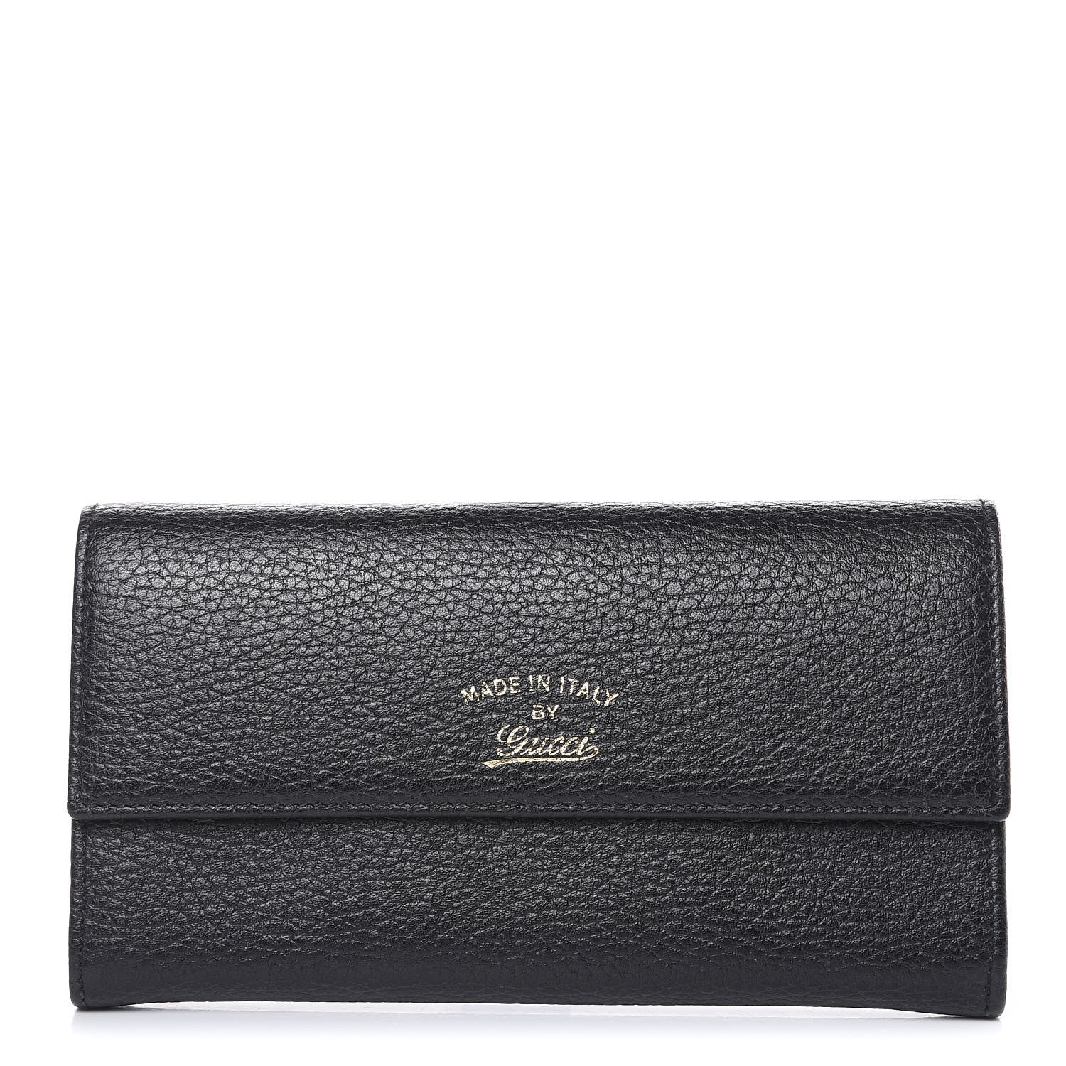 Gucci Dollar Calfskin Swing Continental Wallet Black 1 of 8