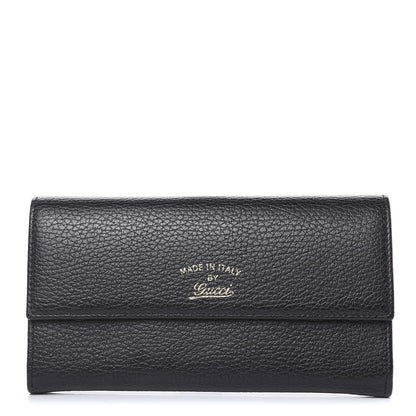 Gucci Dollar Calfskin Swing Continental Wallet Black 1 of 8