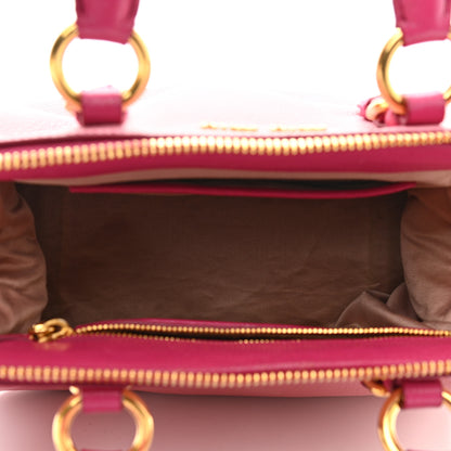 Miu Miu Goatskin Madras Bi-Color Bowling Bag Rosa Peonia 5 of 14