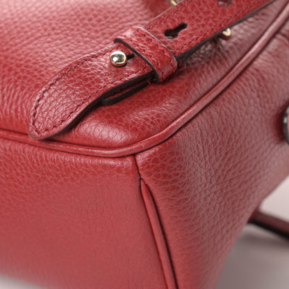 Gucci Pebbled Calfskin Soho Chain Backpack Hibiscus Red 11 of 14