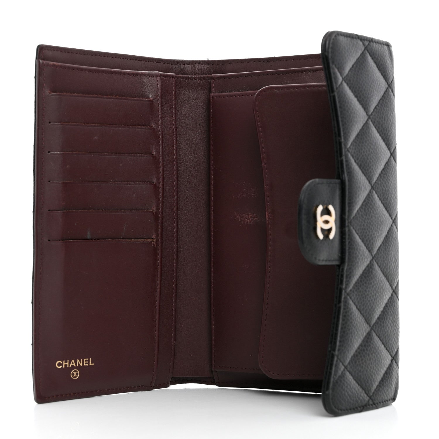 Chanel Caviar Quilted Large Flap Wallet Black 5 of 9