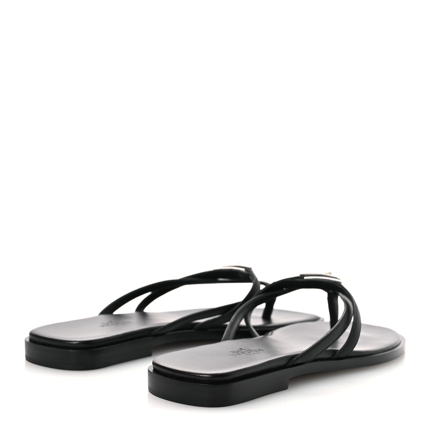Hermes Calfskin Miss Sandals 37 Black 1936459 – FASHIONPHILE