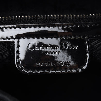 Christian Dior Patent Cannage Large Lady Dior Black 6 of 11