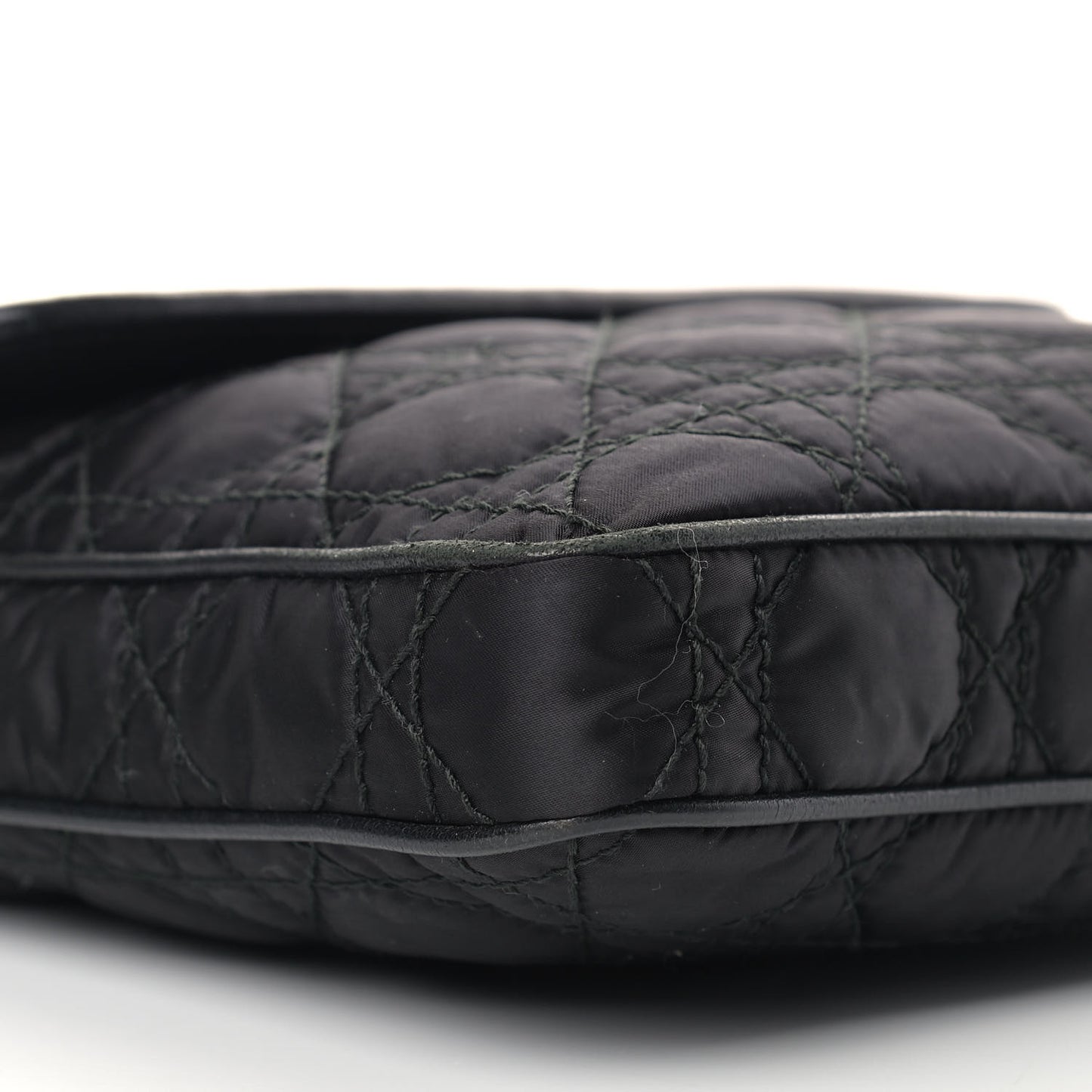 Nylon Cannage Charming Lock Bag Black