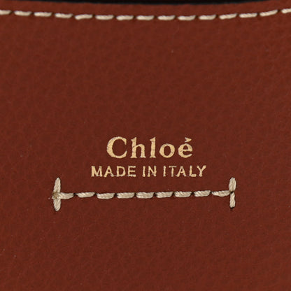 Chloe Grained Calfskin Small Darryl Saddle Crossbody Bag Sepia Brown 8 of 9