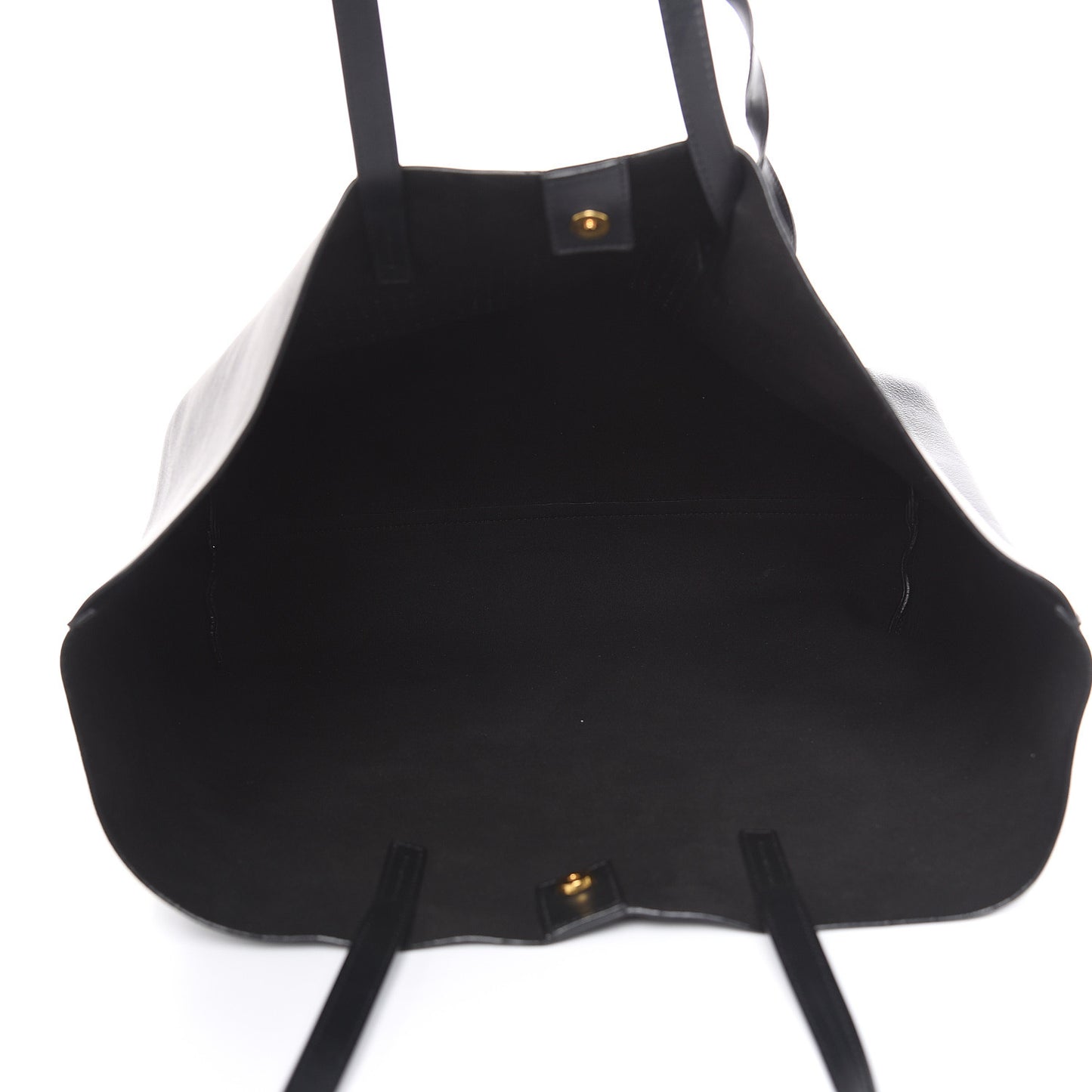 Calfskin Perforated Logo Tote Black