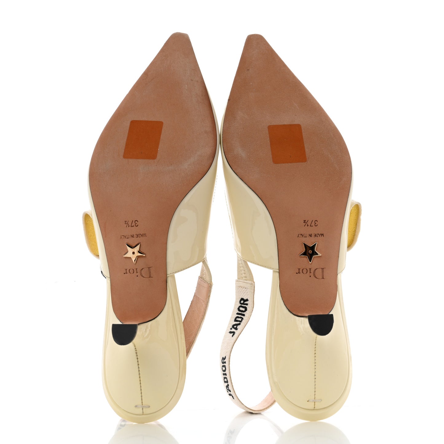 Patent Ribbon J'Adior Slingback 65mm Pumps 37.5 Off White