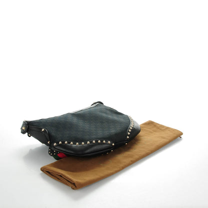 Gucci Monogram Studded Pelham Shoulder Bag Black 4 of 7